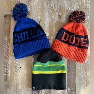 Colorful Boy’s Knit Beanie Set